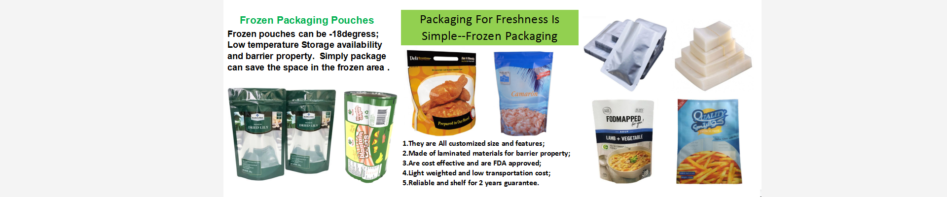 Frozen Packaging Pouches